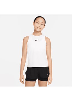 Koszulka tenisowa bez rękawów dla dużych dzieci (dziewcząt) Dri-FIT Nike Victory - Biel ze sklepu Nike poland w kategorii Bluzki dziewczęce - zdjęcie 161525040