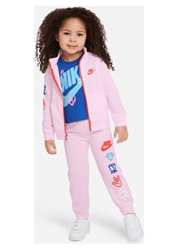 Dres dla maluchów Nike XO Swoosh Tricot Set - Różowy ze sklepu Nike poland w kategorii Dresy dziewczęce - zdjęcie 161525093