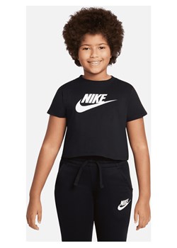 Krótki T-shirt dla dużych dzieci (dziewcząt) Nike Sportswear - Czerń ze sklepu Nike poland w kategorii Bluzki dziewczęce - zdjęcie 161525102
