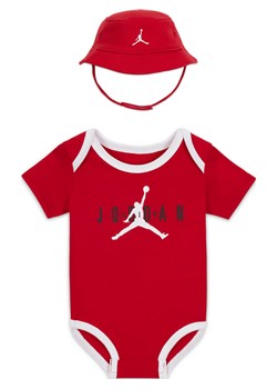Zestaw body dla niemowląt (0–6 M) Jordan Jumpman Bucket Hat and Bodysuit Set - Czerwony ze sklepu Nike poland w kategorii Body niemowlęce - zdjęcie 161525332