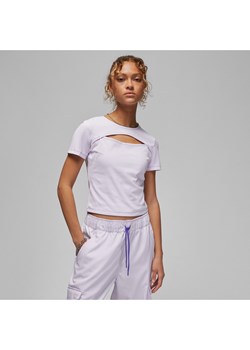 Damska koszulka z otworem w kształcie łezki Jordan Sport - Fiolet ze sklepu Nike poland w kategorii Bluzki damskie - zdjęcie 161525630