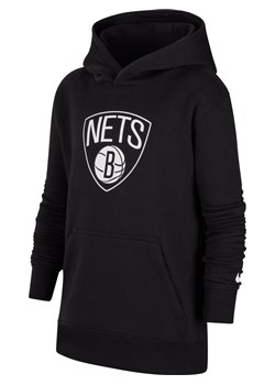Dzianinowa bluza z kapturem dla dużych dzieci Brooklyn Nets Nike NBA - Czerń ze sklepu Nike poland w kategorii Bluzy dziewczęce - zdjęcie 161526291