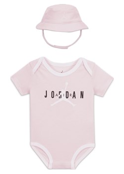 Zestaw body dla niemowląt (0–6 M) Jordan Jumpman Bucket Hat and Bodysuit Set - Różowy ze sklepu Nike poland w kategorii Body niemowlęce - zdjęcie 161526382