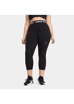 Damskie legginsy o skróconym kroju ze średnim stanem Nike Pro (duże rozmiary) - Czerń ze sklepu Nike poland w kategorii Szorty - zdjęcie 161526384