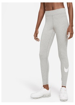 Damskie legginsy ze średnim stanem i logo Swoosh Nike Sportswear Essential - Szary ze sklepu Nike poland w kategorii Spodnie damskie - zdjęcie 161526494