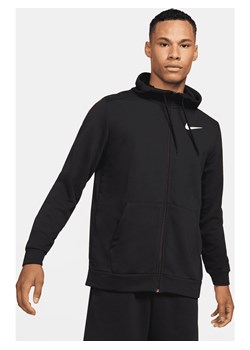 Męska bluza z kapturem i zamkiem na całej długości Dri-FIT Nike Dry - Czerń ze sklepu Nike poland w kategorii Bluzy męskie - zdjęcie 161527114