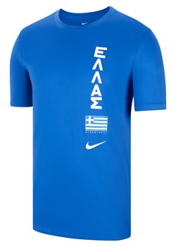 Męski T-shirt do koszykówki Nike Dri-FIT Grecja - Niebieski ze sklepu Nike poland w kategorii T-shirty męskie - zdjęcie 161527172