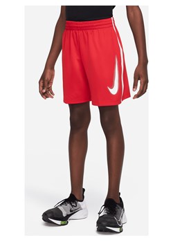 Spodenki treningowe Dri-FIT z nadrukiem dla dużych dzieci (chłopców) Nike Multi - Czerwony ze sklepu Nike poland w kategorii Spodenki chłopięce - zdjęcie 161527261