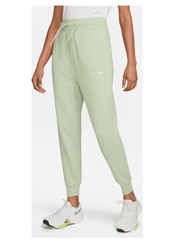 Damskie joggery 7/8 z dzianiny dresowej z wysokim stanem Nike Dri-FIT One - Zieleń ze sklepu Nike poland w kategorii Spodnie damskie - zdjęcie 161527272