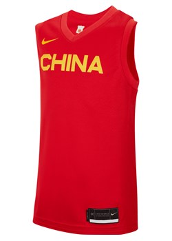 Koszulka do koszykówki dla dużych dzieci Nike Chiny (wersja wyjazdowa) - Czerwony ze sklepu Nike poland w kategorii T-shirty chłopięce - zdjęcie 161527612