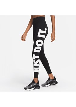Damskie legginsy z nadrukiem i wysokim stanem Nike Sportswear Essential - Czerń ze sklepu Nike poland w kategorii Spodnie damskie - zdjęcie 161527614