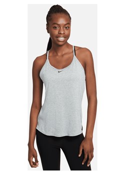 Damska koszulka bez rękawów o standardowym kroju Nike Dri-FIT One Elastika - Szary ze sklepu Nike poland w kategorii Bluzki damskie - zdjęcie 161527824
