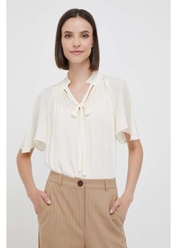 Lauren Ralph Lauren bluzka damska kolor beżowy gładka ze sklepu ANSWEAR.com w kategorii Bluzki damskie - zdjęcie 161564742