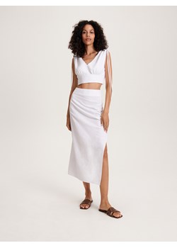 Reserved - Spódnica midi - biały ze sklepu Reserved w kategorii Spódnice - zdjęcie 161576590