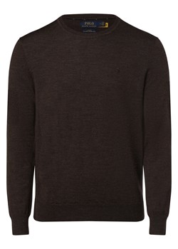 Polo Ralph Lauren Męski sweter z wełny merino Mężczyźni Wełna merino czekoladowy marmurkowy ze sklepu vangraaf w kategorii Swetry męskie - zdjęcie 161581080