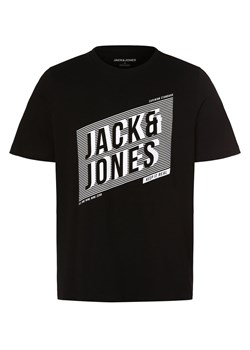 Jack & Jones T-shirt męski Mężczyźni Bawełna czarny nadruk ze sklepu vangraaf w kategorii T-shirty męskie - zdjęcie 161582364