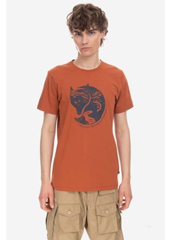 Fjallraven t-shirt bawełniany  Arctic Fox kolor pomarańczowy z nadrukiem F87220.243-243 ze sklepu ANSWEAR.com w kategorii T-shirty męskie - zdjęcie 161583392