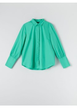 Sinsay - Koszula z bufiastymi rękawami - zielony ze sklepu Sinsay w kategorii Koszule damskie - zdjęcie 161584472