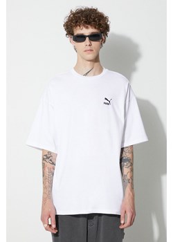Puma t-shirt bawełniany BETTER CLASSICS Oversized Tee kolor biały gładki ze sklepu PRM w kategorii T-shirty męskie - zdjęcie 161585311