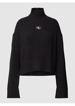 Sweter z dzianiny z naszywką z logo ze sklepu Peek&Cloppenburg  w kategorii Swetry damskie - zdjęcie 161585833