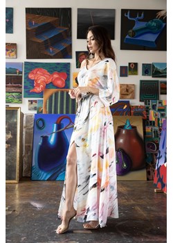 Długa sukienka z wiązaniem Sunrise Mirage, XS/S ze sklepu NAOKO w kategorii Sukienki - zdjęcie 161586551