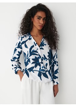 Mohito - Wzorzysta bluzka z wiskozy - Niebieski ze sklepu Mohito w kategorii Bluzki damskie - zdjęcie 161590283