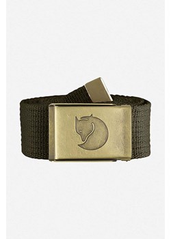 Fjallraven pasek Canvas Brass Belt kolor zielony F77297.633-633 ze sklepu ANSWEAR.com w kategorii Paski damskie - zdjęcie 161591321