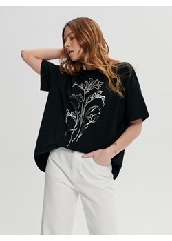 Sinsay - Koszulka z nadrukiem - czarny ze sklepu Sinsay w kategorii Bluzki damskie - zdjęcie 161603051