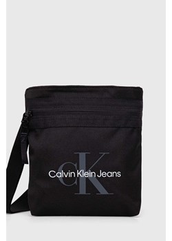 Calvin Klein Jeans saszetka kolor czarny ze sklepu ANSWEAR.com w kategorii Saszetki - zdjęcie 161607904