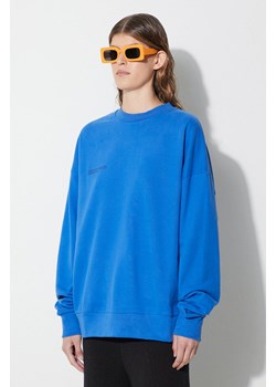 Pangaia bluza bawełniana kolor niebieski z nadrukiem ze sklepu PRM w kategorii Bluzy męskie - zdjęcie 161608923