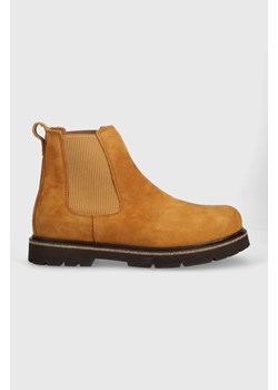 Birkenstock buty zamszowe Highwood męskie kolor brązowy 1025745 ze sklepu PRM w kategorii Buty zimowe męskie - zdjęcie 161609071