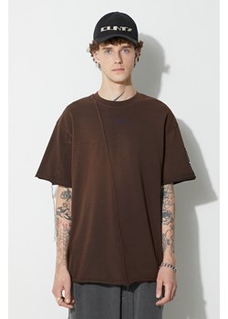 A-COLD-WALL* t-shirt bawełniany SHIRAGA T-SHIRT kolor brązowy gładki ACWMTS158B ze sklepu PRM w kategorii T-shirty męskie - zdjęcie 161609174