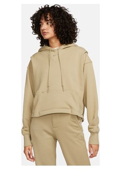 Damska bluza oversize z dzianiny dresowej z kapturem Nike Sportswear Modern Fleece - Brązowy ze sklepu Nike poland w kategorii Bluzy damskie - zdjęcie 161609993