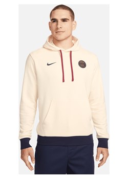 Męska piłkarska bluza z kapturem Nike Paris Saint-Germain Club Fleece - Biel ze sklepu Nike poland w kategorii Bluzy męskie - zdjęcie 161610011