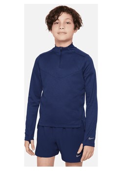 Koszulka treningowa z zamkiem 1/2 dla dużych dzieci (chłopców) Nike Dri-FIT Multi Tech - Niebieski ze sklepu Nike poland w kategorii T-shirty chłopięce - zdjęcie 161610014