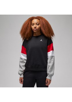 Damska bluza dresowa z półokrągłym dekoltem Jordan Brooklyn Fleece - Czerń ze sklepu Nike poland w kategorii Bluzy damskie - zdjęcie 161610241
