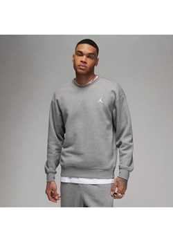 Męska bluza dresowa z półokrągłym dekoltem Jordan Brooklyn Fleece - Szary ze sklepu Nike poland w kategorii Bluzy męskie - zdjęcie 161610263