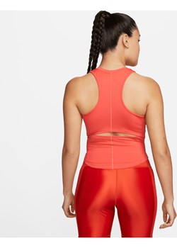 Damska krótka koszulka bez rękawów Nike Dri-FIT One Luxe - Czerwony ze sklepu Nike poland w kategorii Bluzki damskie - zdjęcie 161610333