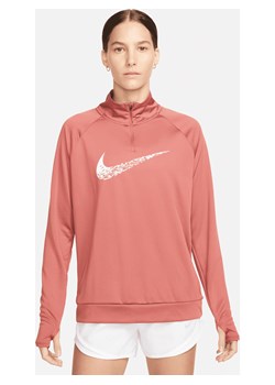 Damska bluza do biegania Nike Dri-FIT Swoosh Run - Czerwony ze sklepu Nike poland w kategorii Bluzy damskie - zdjęcie 161610354