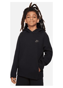 Bluza z kapturem dla dużych dzieci (chłopców) Nike Sportswear Tech Fleece - Czerń ze sklepu Nike poland w kategorii Bluzy chłopięce - zdjęcie 161610591