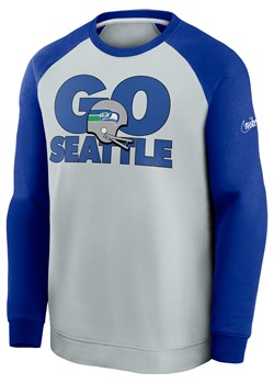 Męska bluza dresowa Nike Historic Raglan (NFL Seahawks) - Szary ze sklepu Nike poland w kategorii Bluzy męskie - zdjęcie 161610750