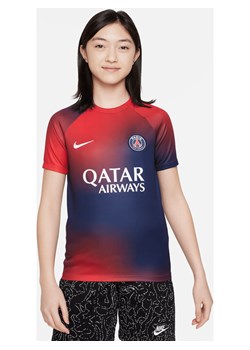 Przedmeczowa koszulka piłkarska dla dużych dzieci Nike Dri-FIT Paris Saint-Germain Academy Pro (wersja domowa) - Niebieski ze sklepu Nike poland w kategorii Bluzki dziewczęce - zdjęcie 161610852