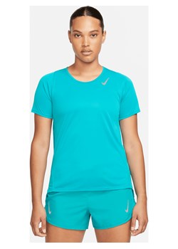 Damska koszulka do biegania z krótkim rękawem Nike Dri-FIT Race - Niebieski ze sklepu Nike poland w kategorii Bluzki damskie - zdjęcie 161610964