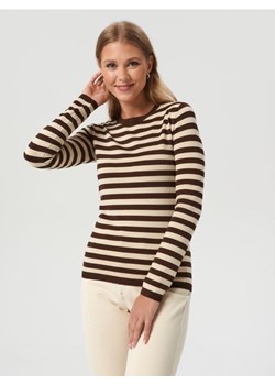 Sinsay - Sweter w paski - brązowy ze sklepu Sinsay w kategorii Swetry damskie - zdjęcie 161634103