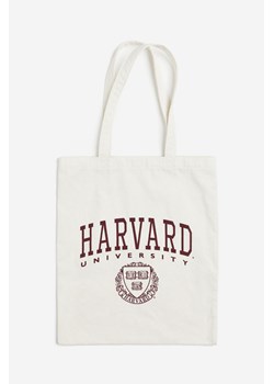 H & M - Płócienna torba shopper z nadrukiem - Biały ze sklepu H&M w kategorii Torby materiałowe - zdjęcie 161634964