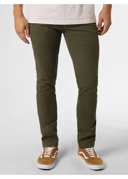 Tommy Hilfiger Spodnie Mężczyźni Bawełna oliwkowy jednolity ze sklepu vangraaf w kategorii Spodnie męskie - zdjęcie 161636282