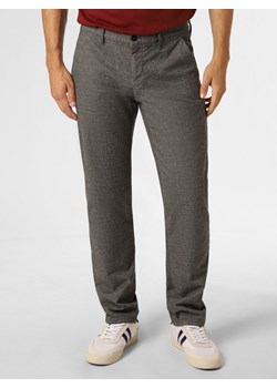 Alberto Spodnie Mężczyźni Bawełna szary wypukły wzór tkaniny ze sklepu vangraaf w kategorii Spodnie męskie - zdjęcie 161642753