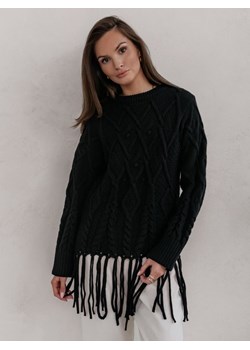 Sweter Avallia Czarny ze sklepu Lisa Mayo w kategorii Swetry damskie - zdjęcie 161643703