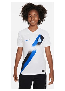 Koszulka piłkarska dla dużych dzieci Nike Dri-FIT FC Inter Mediolan 2023/24 (wersja wyjazdowa) - Biel ze sklepu Nike poland w kategorii T-shirty chłopięce - zdjęcie 161651033
