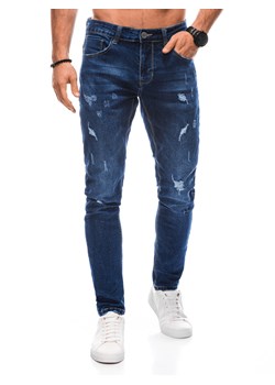 Spodnie męskie jeansowe 1375P - niebieskie ze sklepu Edoti w kategorii Jeansy męskie - zdjęcie 161654261